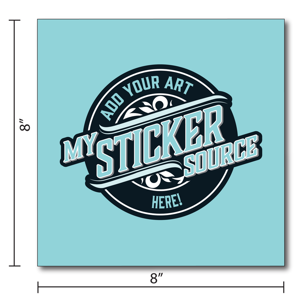 8"x8" Rectangle Stickers